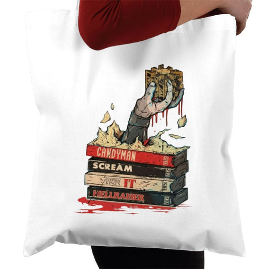 VHS Horror Tapes Hellraiser Theme Tote Bag
