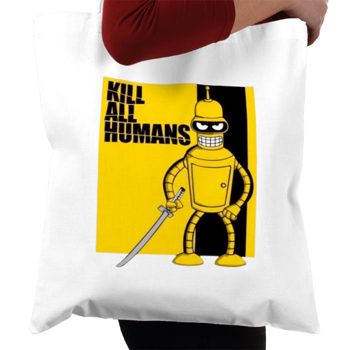 Futurama x Kill Bill - Kill All Humans Theme Tote Bag