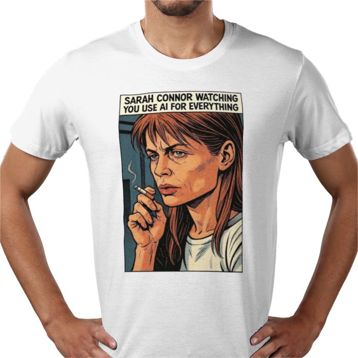 Terminator's Sarah Connor Watching You Use AI T-shirt