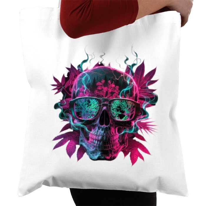 Skull Leaf Tote Bag