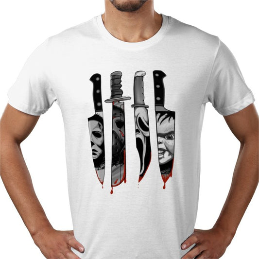 Horror Knifes Theme T Shirt