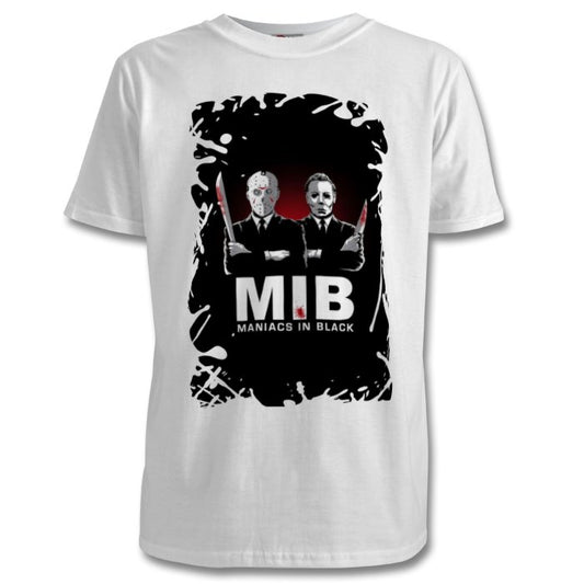 Men In Black & Friday 13th & Halloween - Maniacs In Black T-shirt