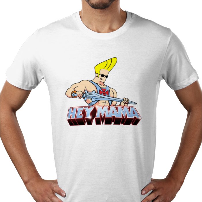 Johnny Bravo x He-Man - Hey Mama T-shirt