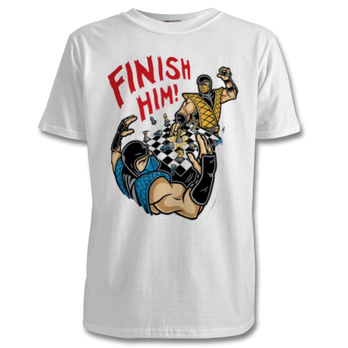 Mortal Kombat - Finish Him Chess T-shirt