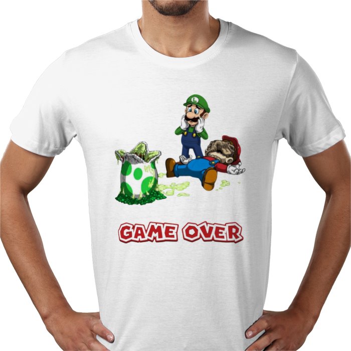 Super Mario x Aliens - Xeno Egg Game Over T-shirt