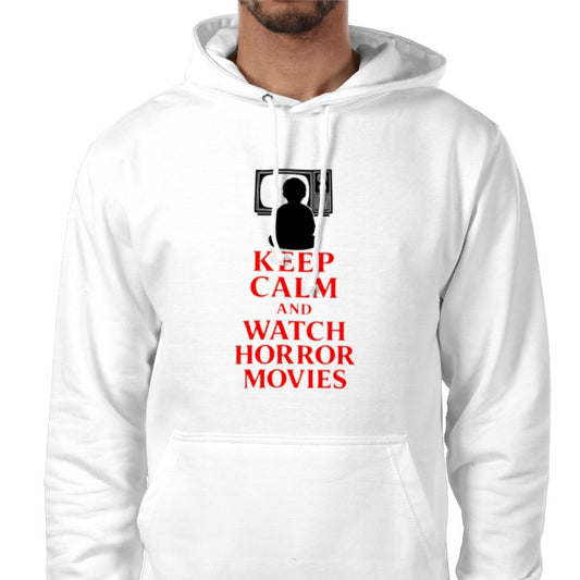 Keep Calm And Watch Horror Movies Pocket Hoodie
