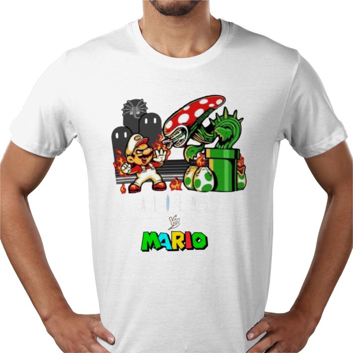 Super Mario x Aliens - Aliens Vs Mario T-shirt