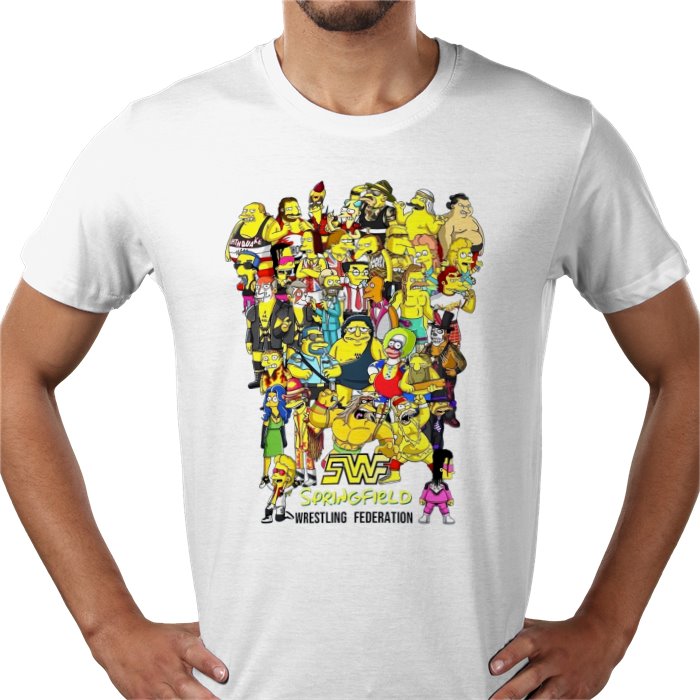 The Simpsons — WWF Parody T-Shirt