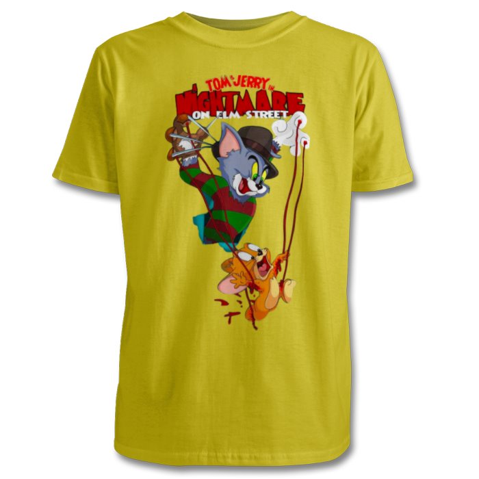 Tom And Jerry & A Nightmare On Elm Street - Freddy & Jerry T-shirt