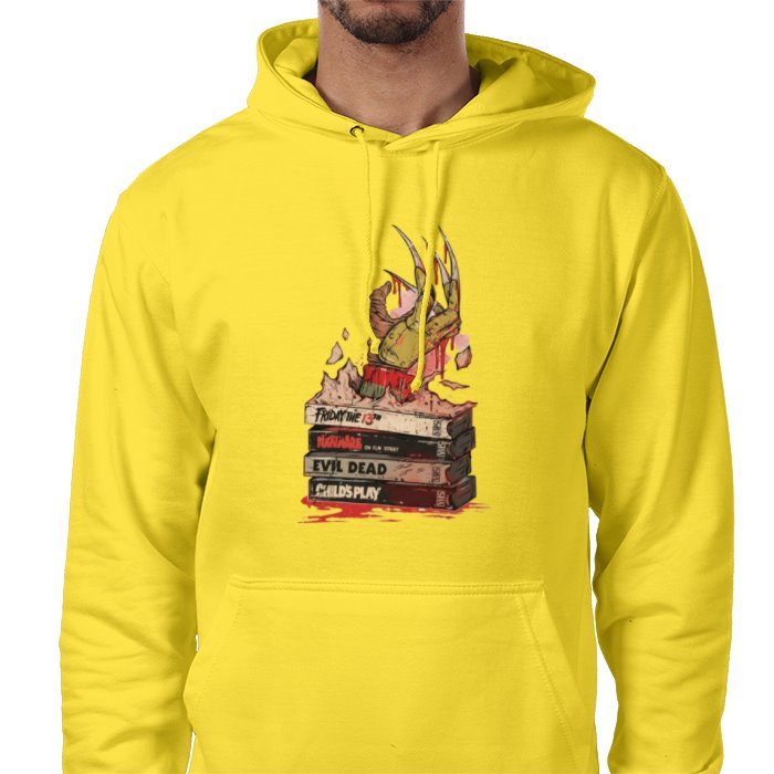 VHS Horror Tapes - Freddy Edition Pocket Hoodie