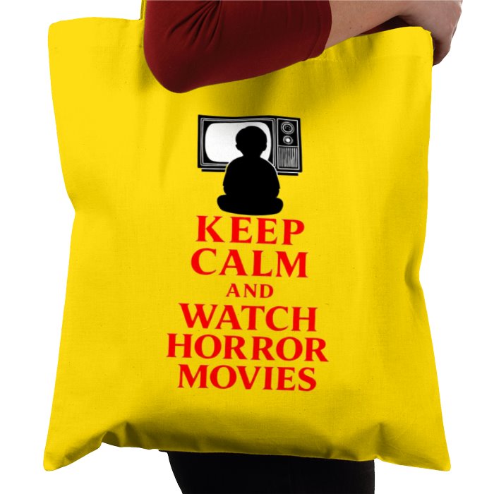 Keep Calm And Watch Horror Movies Tote Bag