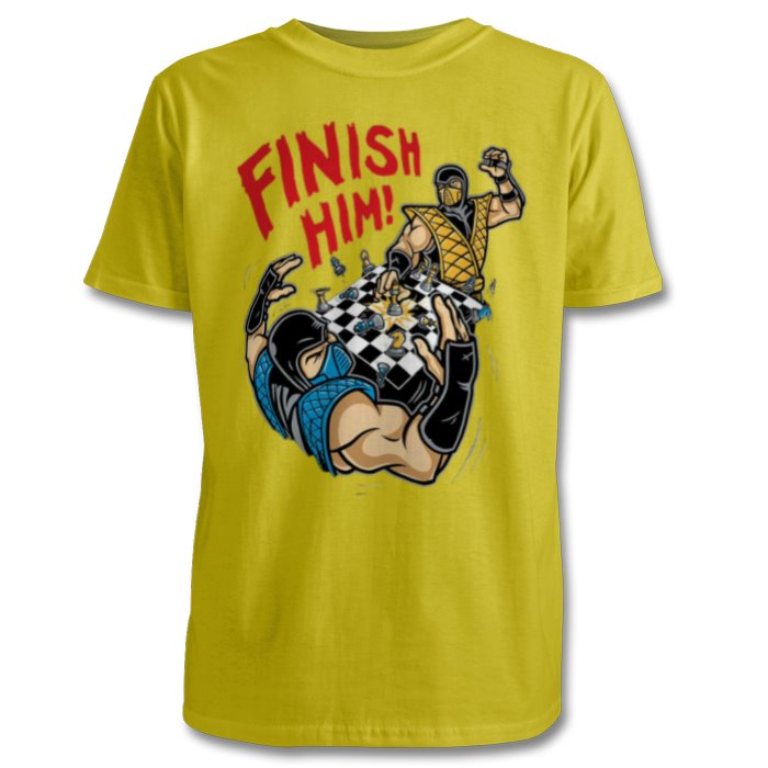 Mortal Kombat - Finish Him Chess T-shirt