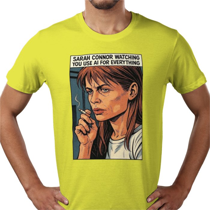 Terminator's Sarah Connor Watching You Use AI T-shirt
