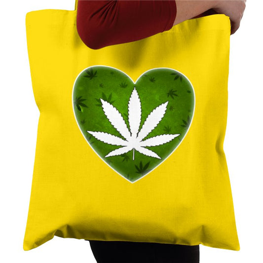 Cannabis Heart Tote Bag