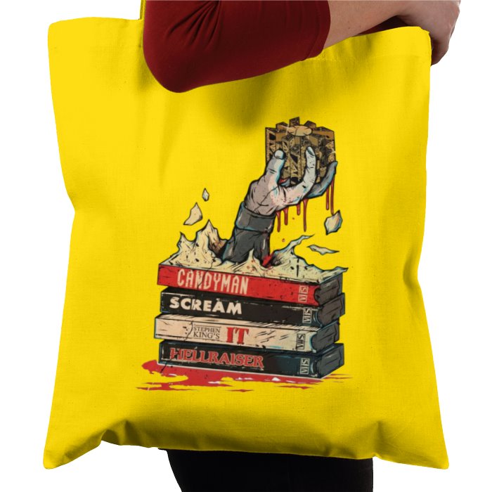 VHS Horror Tapes Hellraiser Theme Tote Bag