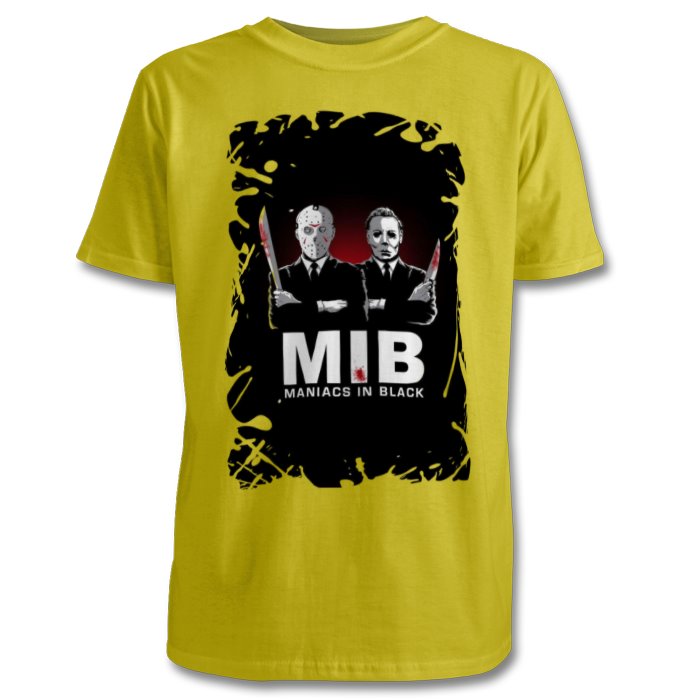 Men In Black & Friday 13th & Halloween - Maniacs In Black T-shirt